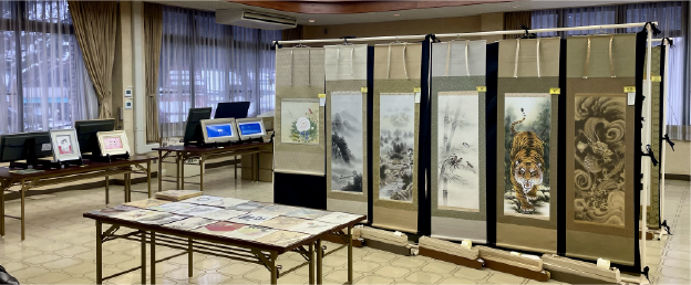 2025年2月に開催した日野郡での掛軸・絵画展