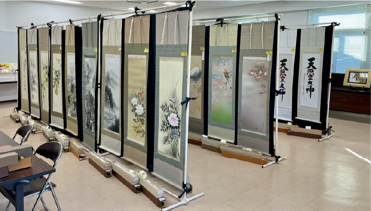 2025年2月に開催した岡山市北区御津町の掛軸絵画展