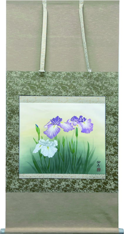 五月・節句の掛軸｜前川伸彦「花菖蒲」