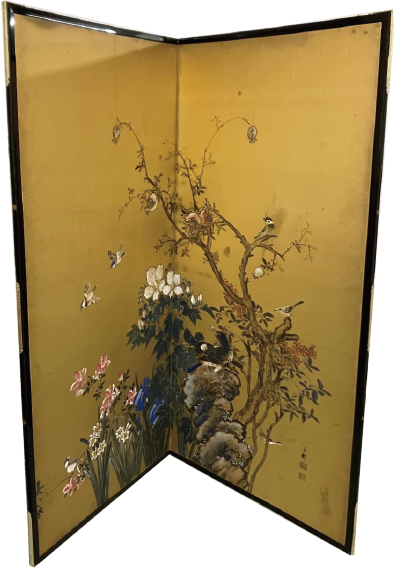 花鳥図金屏風の修復事例｜伊賀市