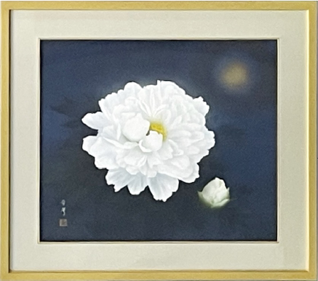中川幸彦 月光牡丹 F10 絵画 富貴の象徴